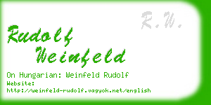 rudolf weinfeld business card